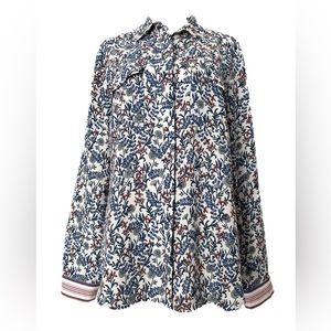 Ann Taylor LOFT Floral Button Down Blouse